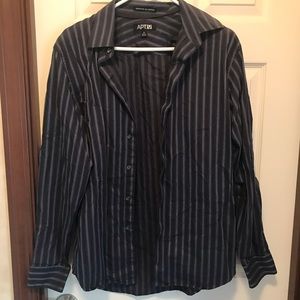 Mens Apt. 9 button down dress shirt navy blue
